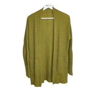 Lululemon Cashlu Sweater Wrap, Knit, Green, Open Front, Pockets, Cardigan